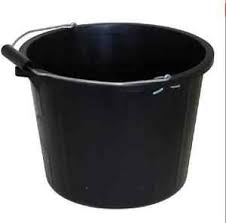 Black Plastic Bucket