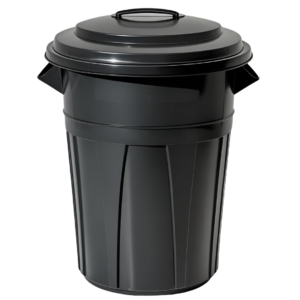 Black Plastic Dustbin