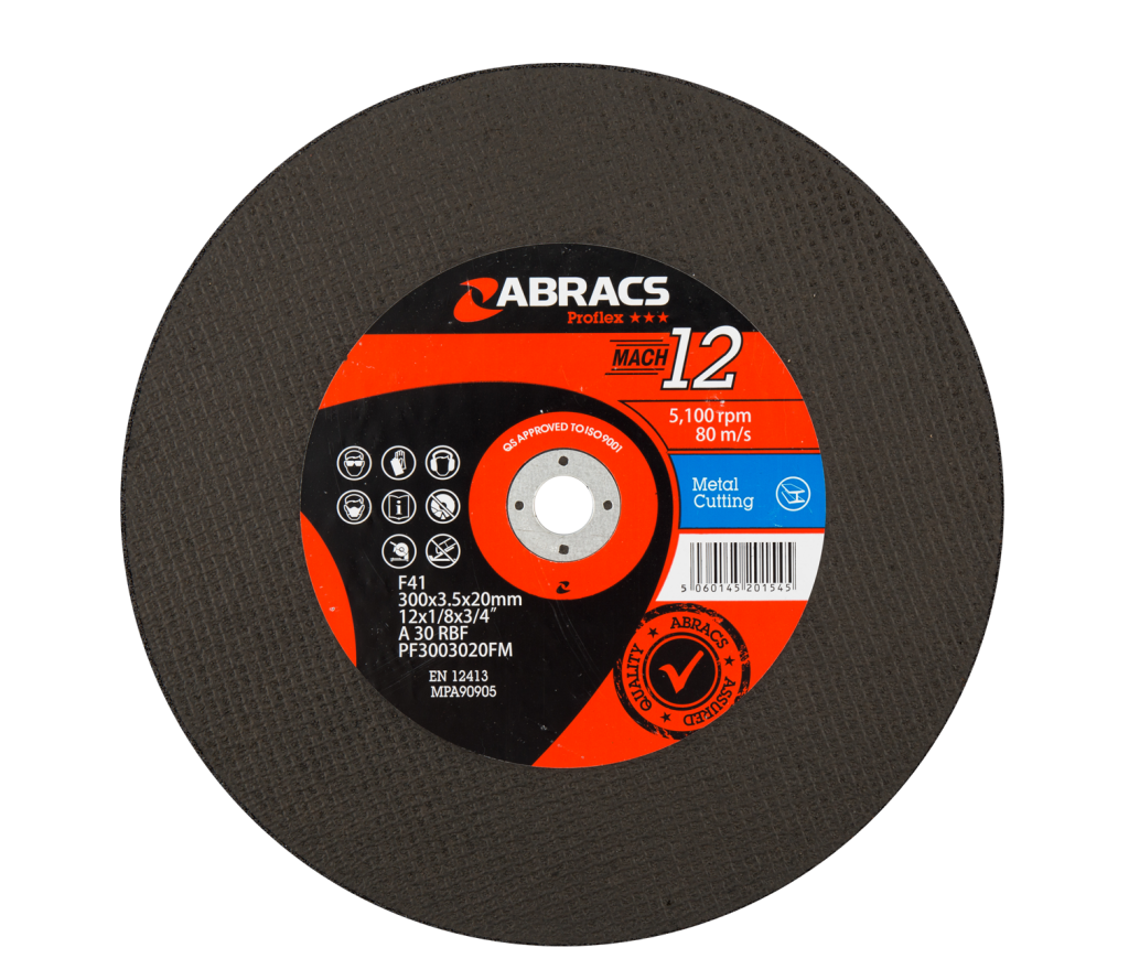 300mm Flat Metal Cutting Disc 20mm Bore Rowan UK Rowan UK