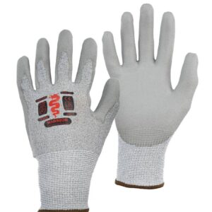 Warrior Grey PU Cut C Gloves