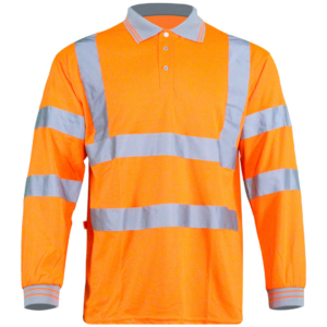 Warrior Orange Long-Sleeve Polo Shirt