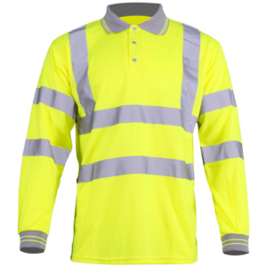Warrior Yellow Long-Sleeve Polo Shirt