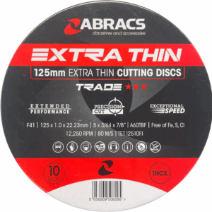Abracs Trade 125mm Extra Thin Cutting Discs