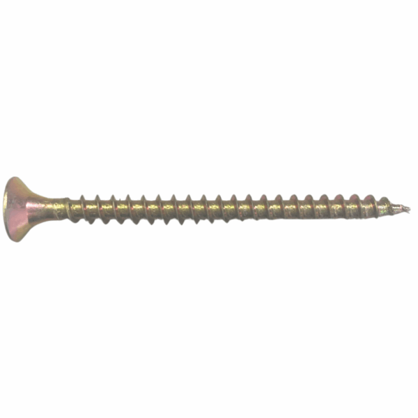Woodscrews with countersunk heads and sharp threads, ideal for timber fastening in DIY and professional projects.